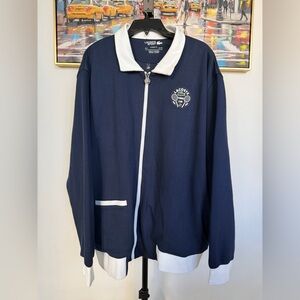 Lacoste Men's Full Zip Tennis Jacket Mens 4XL Navy Blue Retail $220